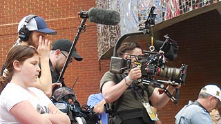 [photo, Video camera crew, American Visionary Art Museum, 800 Key Highway, Baltimore, Maryland]